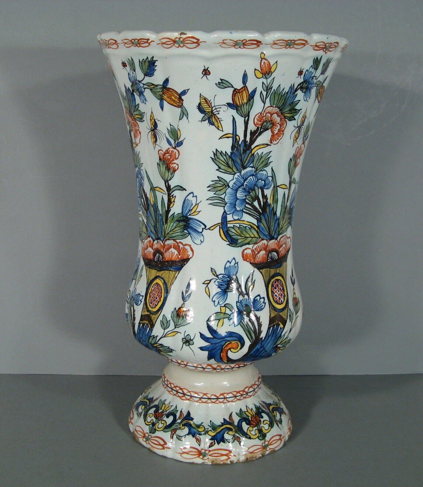 19th Century Antique Large Faience Vase 