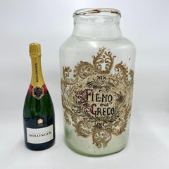 Antique Large "Fieno Greco" Italian Murano Glass Pharmacy Apothecary Jar
