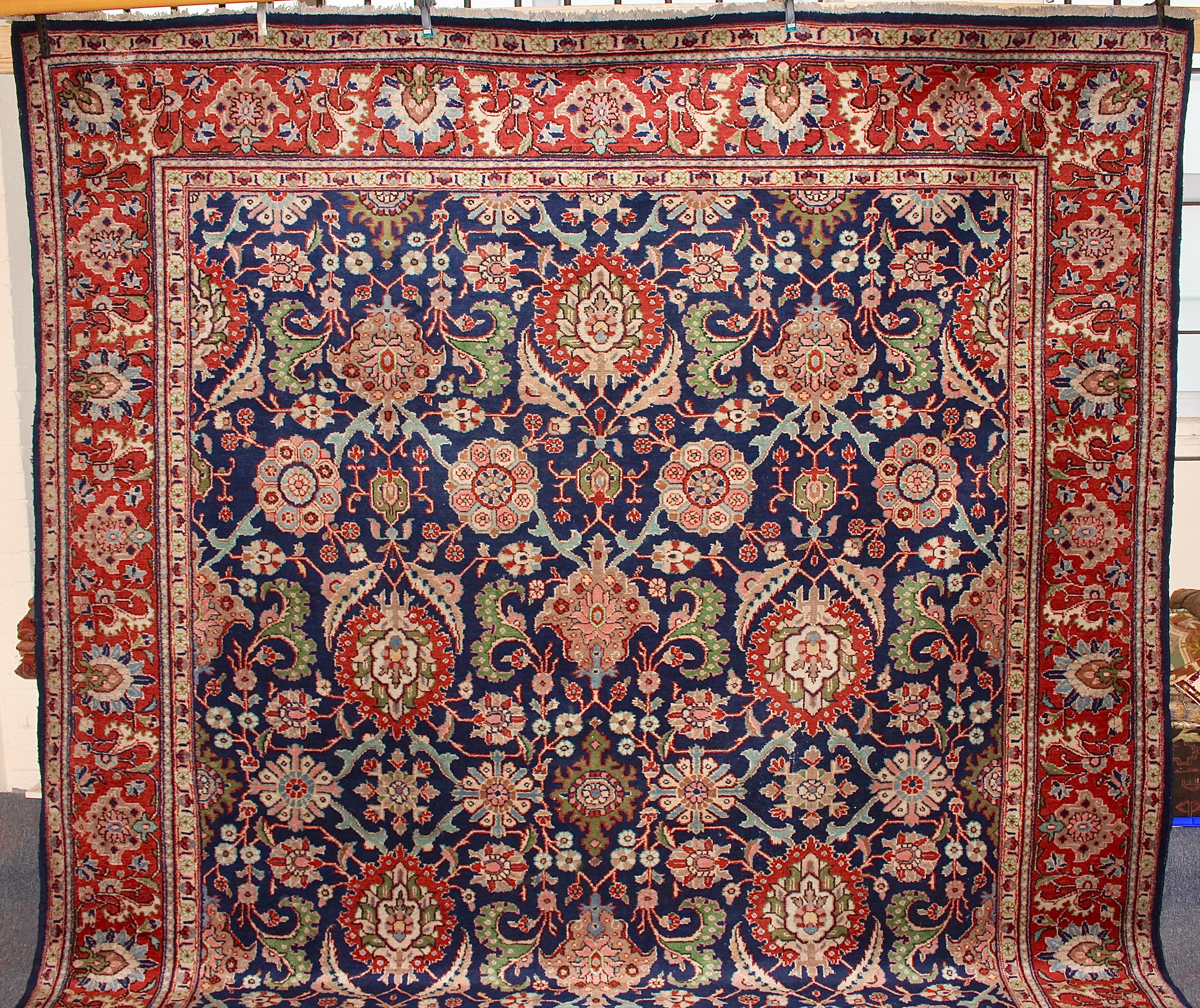 High quality, large antique orient rug. Carpet.

Hand knotted. Strong natural colors. Beautiful pattern.
The carpet is in an age-related condition.

The images are part of the article description.

On request, we clean the carpet