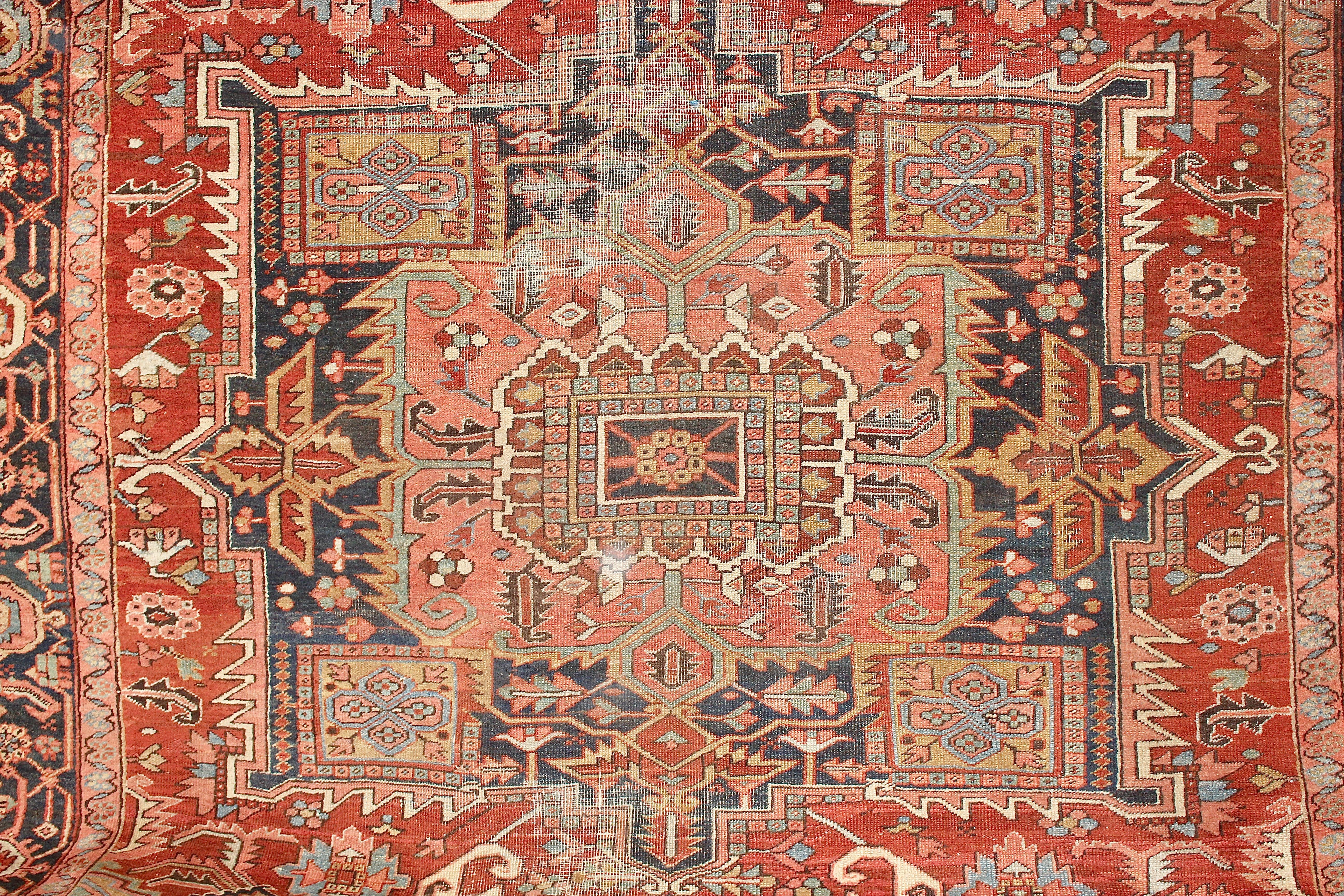 Antique Large, Fine Orient Rug, Carpet, Hand Knotted In Fair Condition For Sale In Berlin, DE