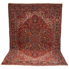 Grand tapis d'Orient ancien, tapis fin, noué à la main