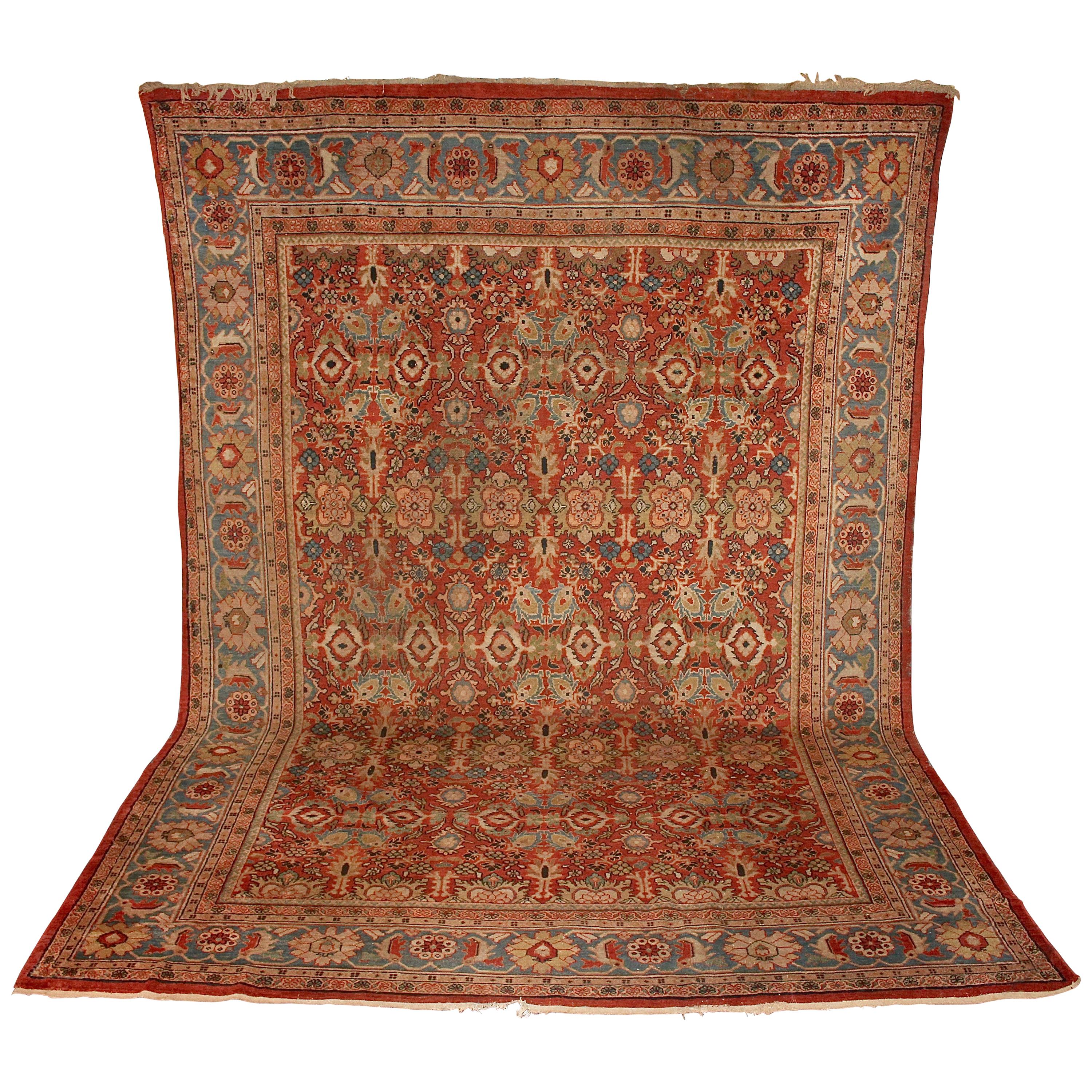 Antique Large, Fine Orient Rug, Carpet, Hand Knotted For Sale