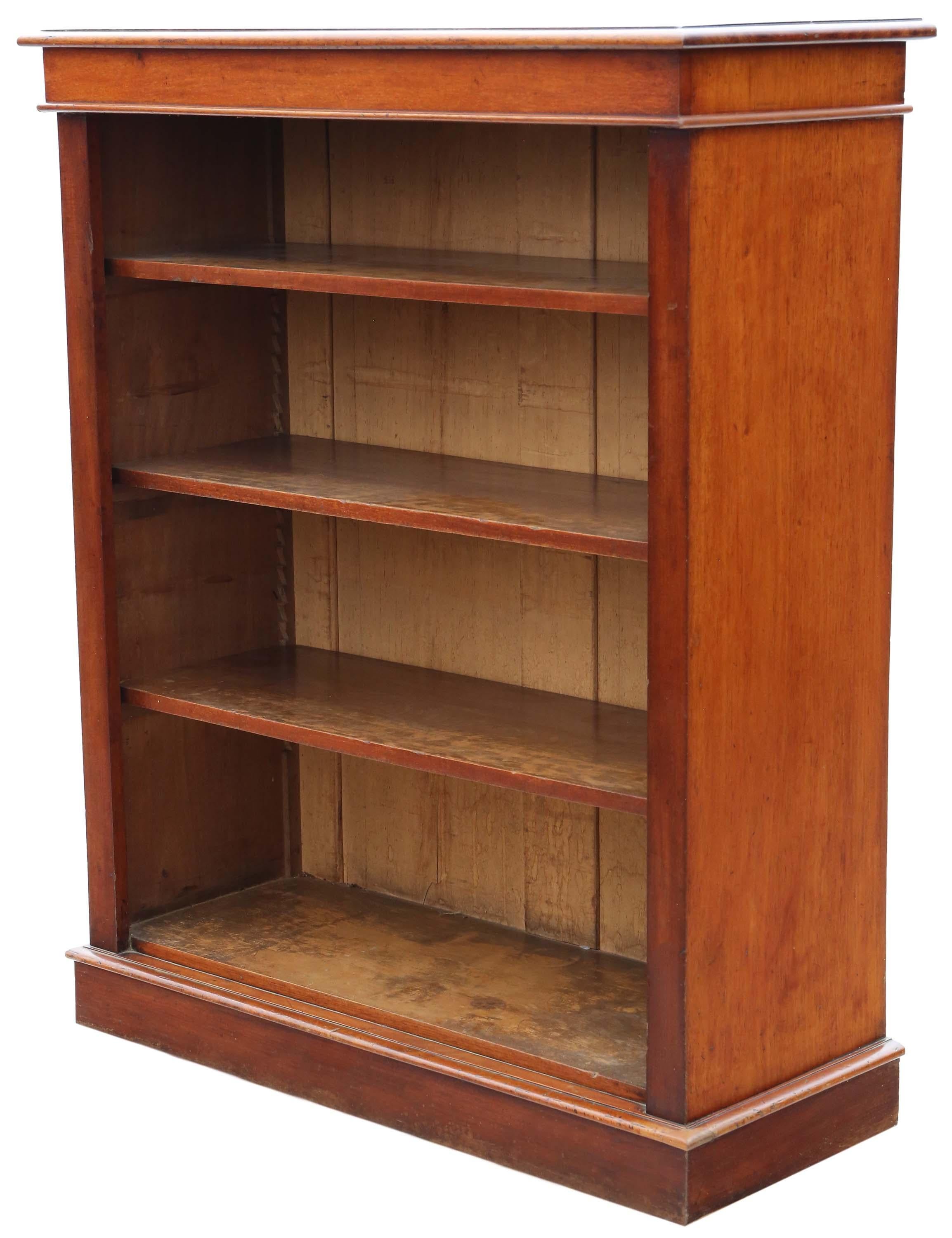 Antica grande libreria regolabile in mogano del XIX secolo di qualità pregiata In condizioni buone in vendita a Wisbech, Cambridgeshire