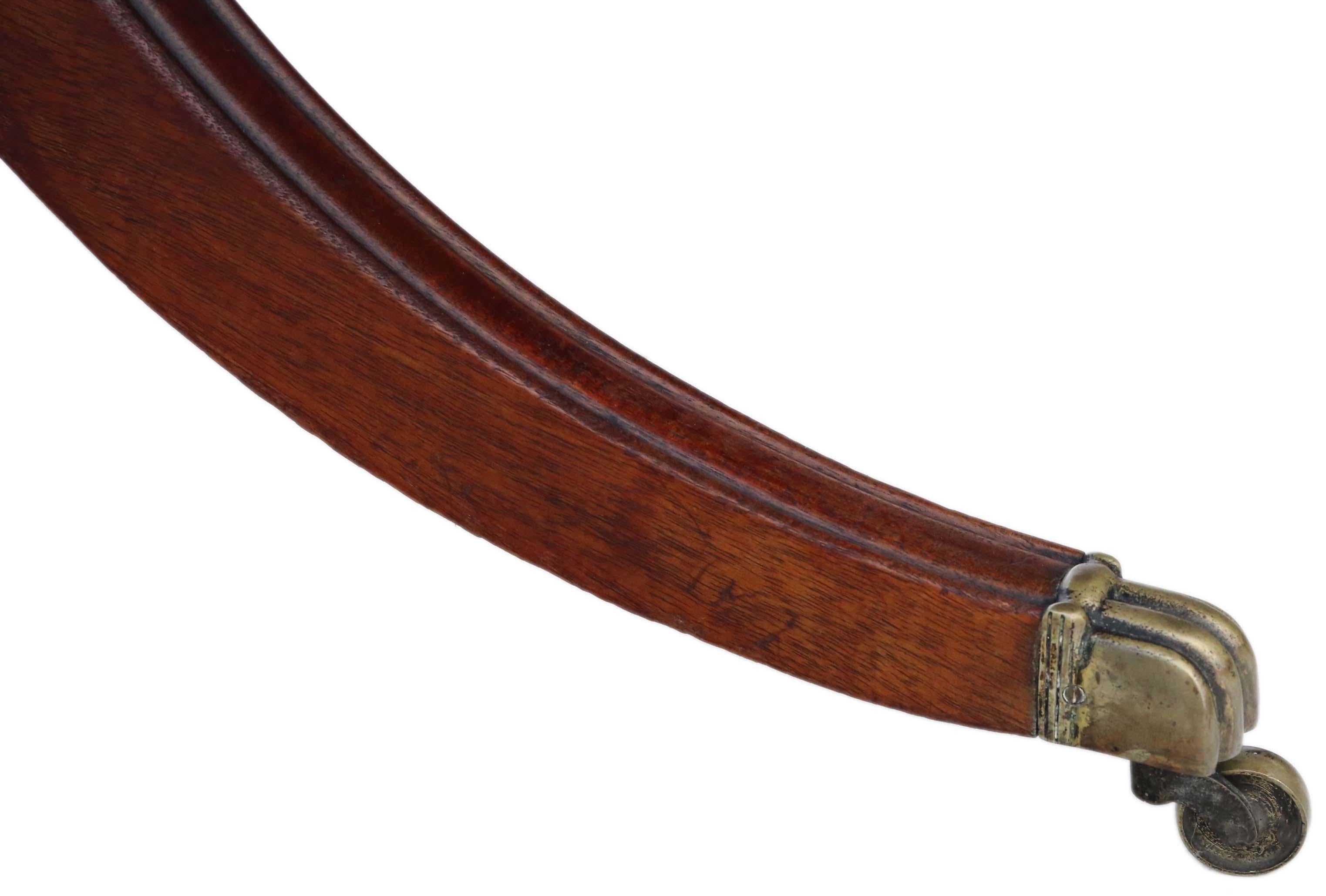 Antique Large Fine Quality ~7' Mahogany Extending Dining Table Twin Pedestal 2