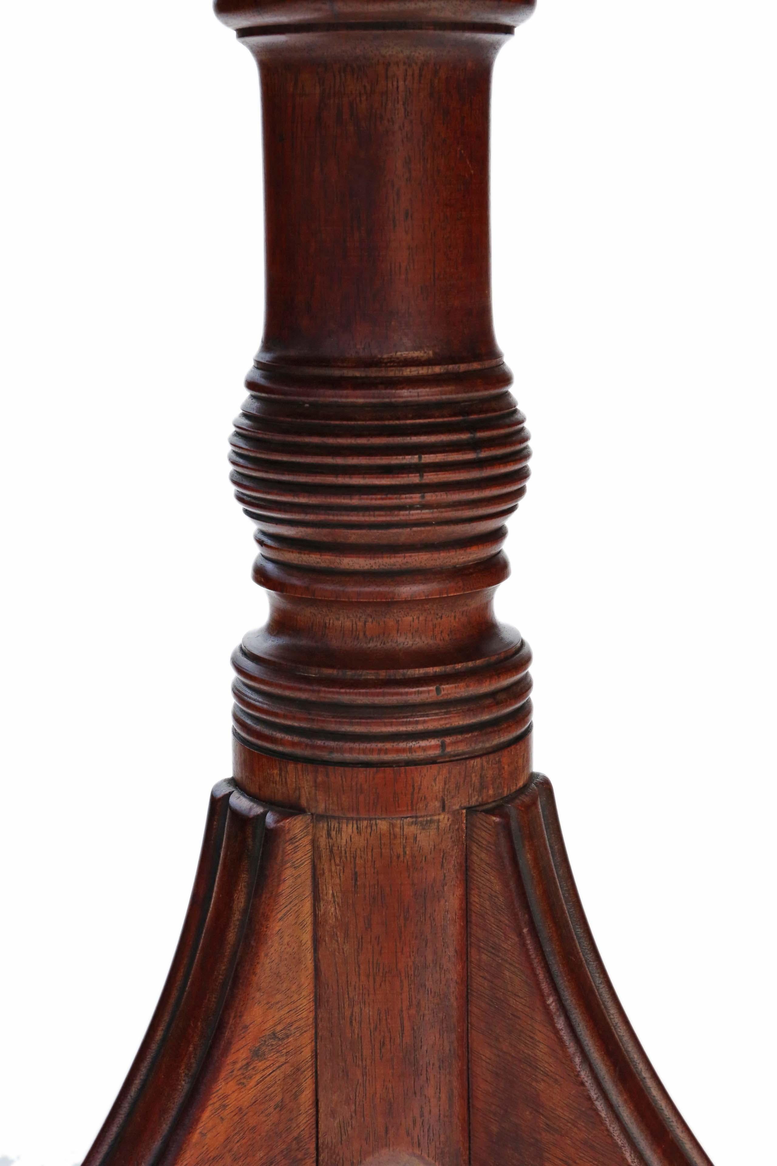 Antique Large Fine Quality ~7' Mahogany Extending Dining Table Twin Pedestal 3