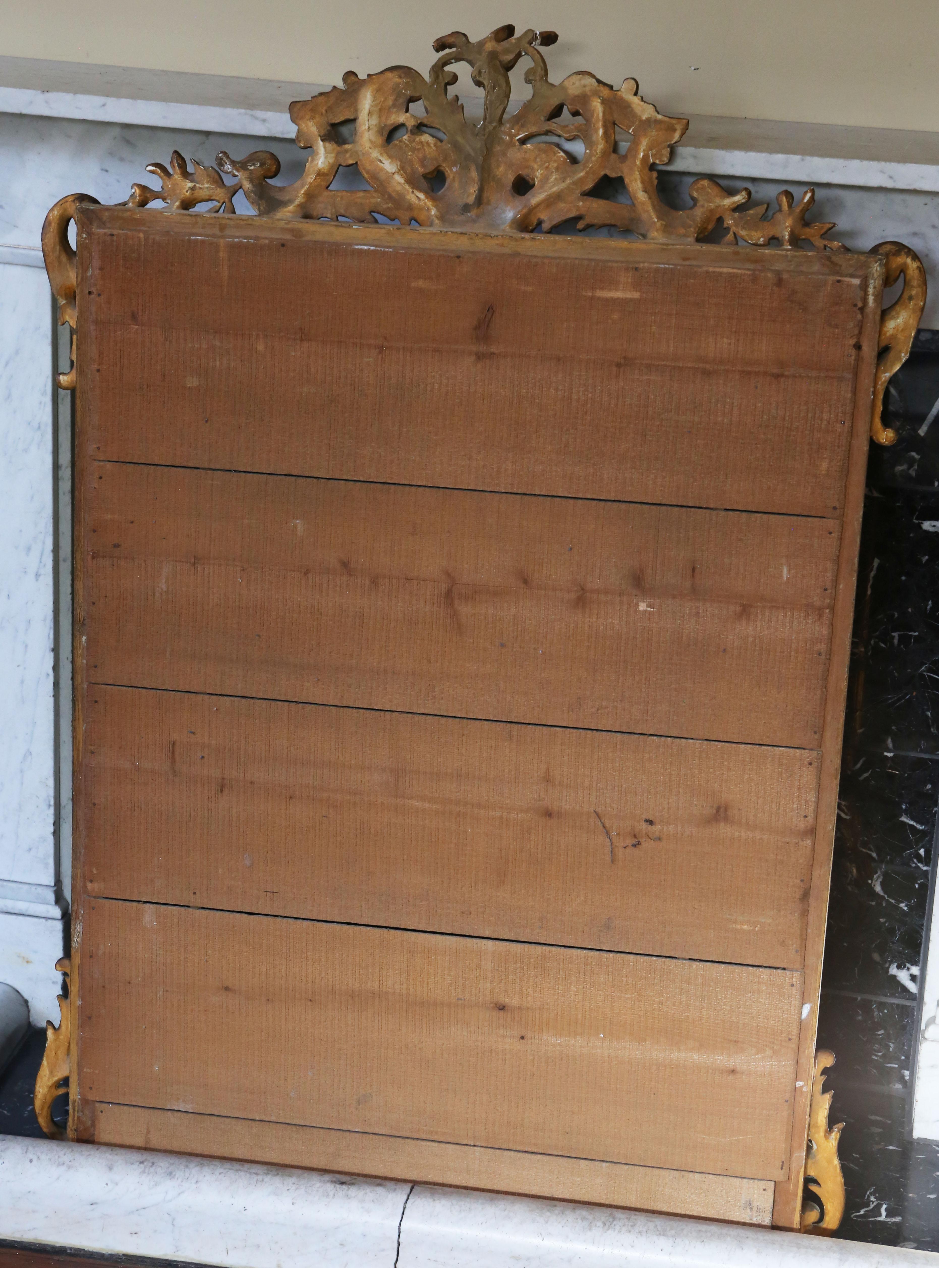 Antique Large Fine Quality Gilt Overmantle Cushion Wall Mirror 19th Century 1