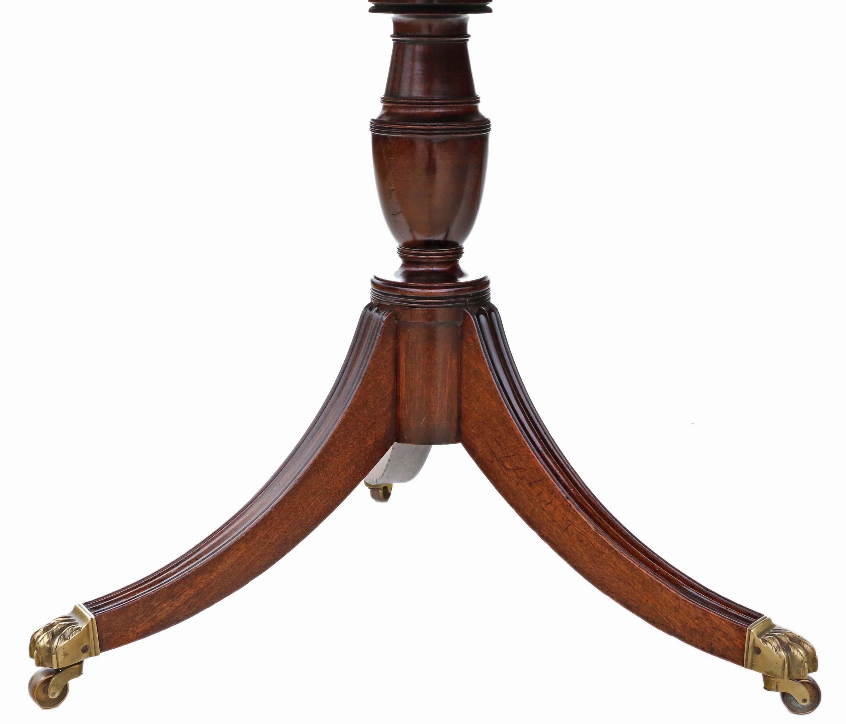 European Antique Large Fine Quality Mahogany Extending Twin Pedestal Dining Table, C1910