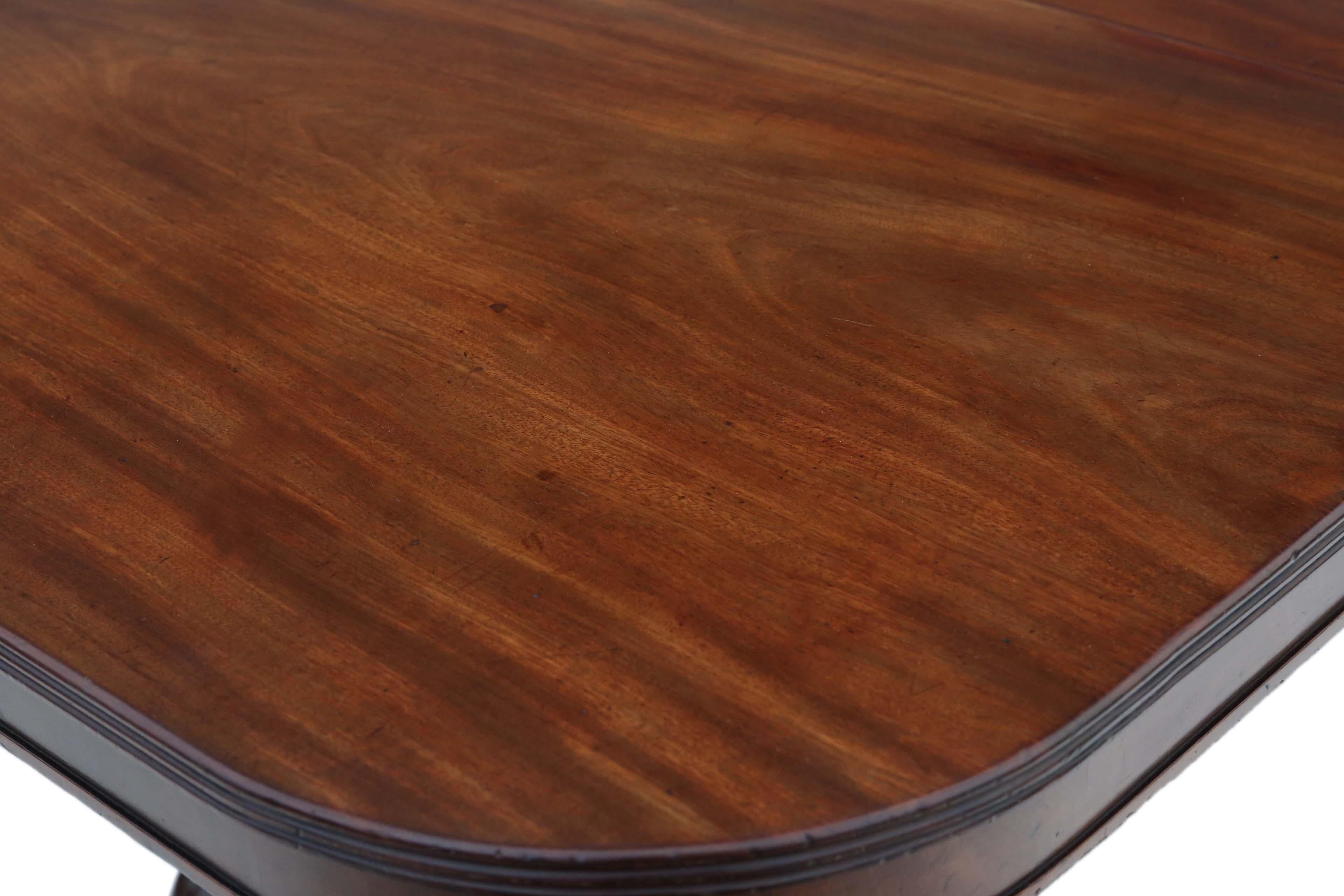 Antique Large Fine Quality Mahogany Twin Pedestal Dining Table, 19th Century 1