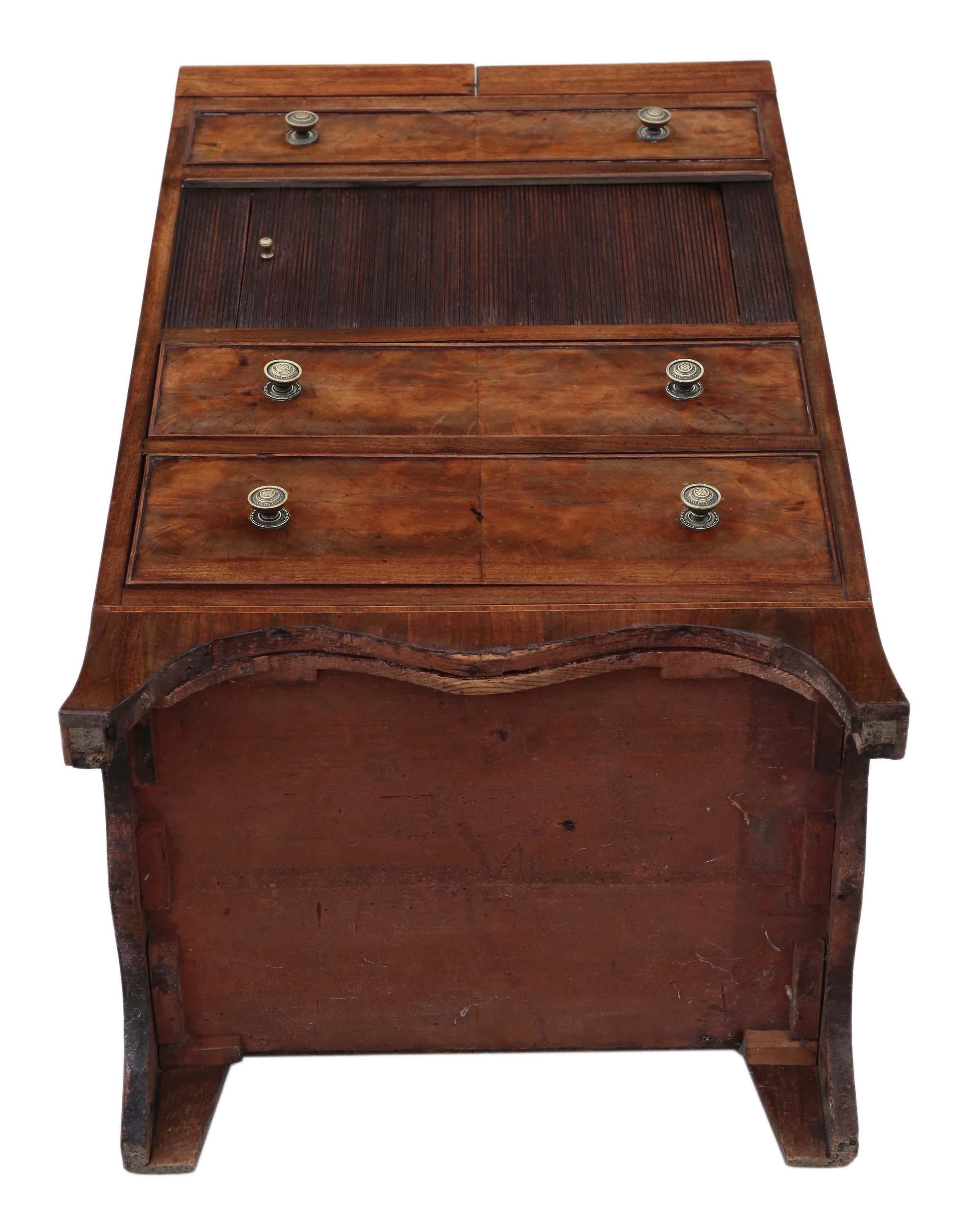 Antique Large Flame Mahogany Washstand Bedside Table, C1800, Georgian 5