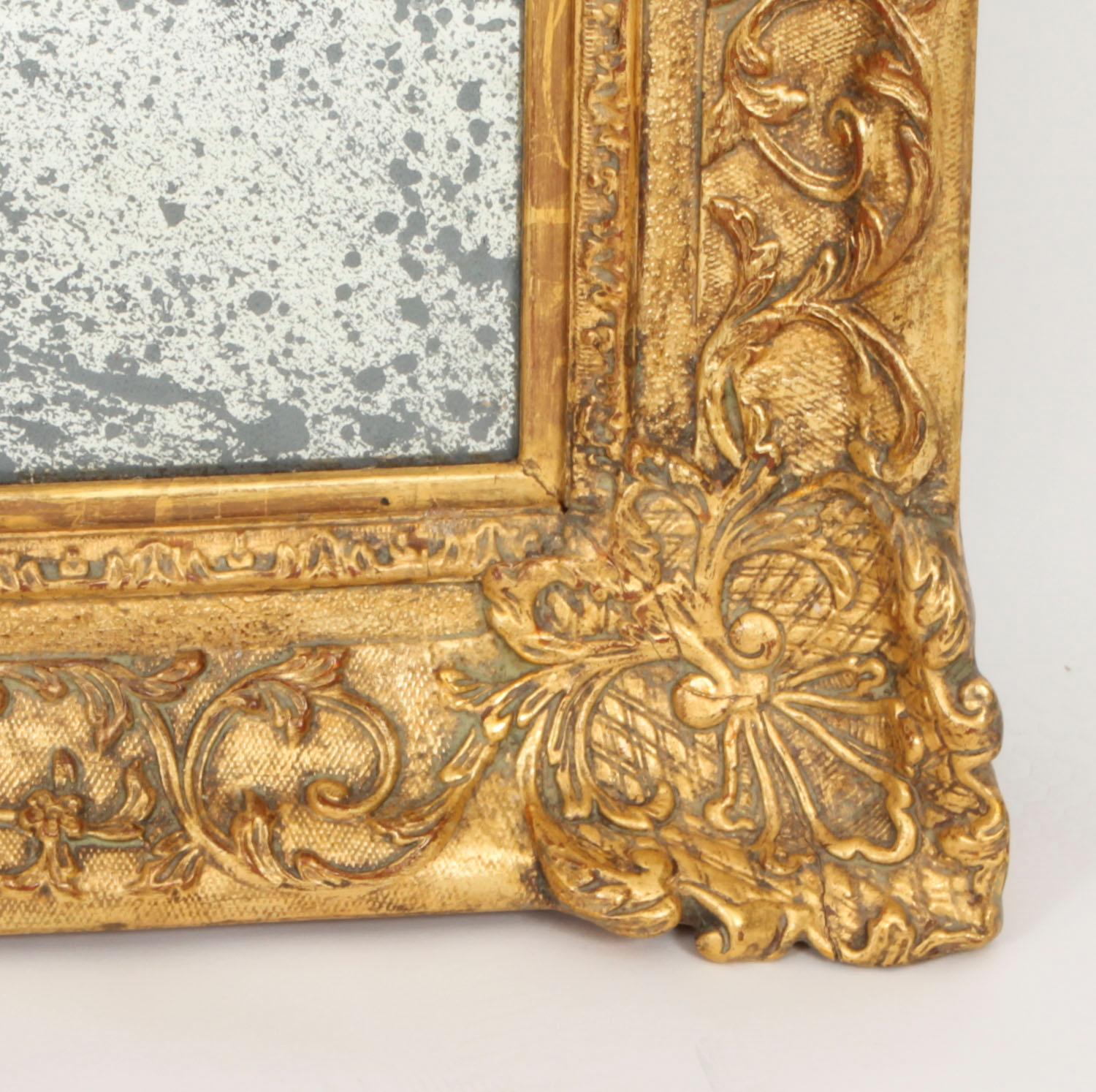 Antique Large French Giltwood Wall Mirror 18th Century - 171x101cm For Sale 5