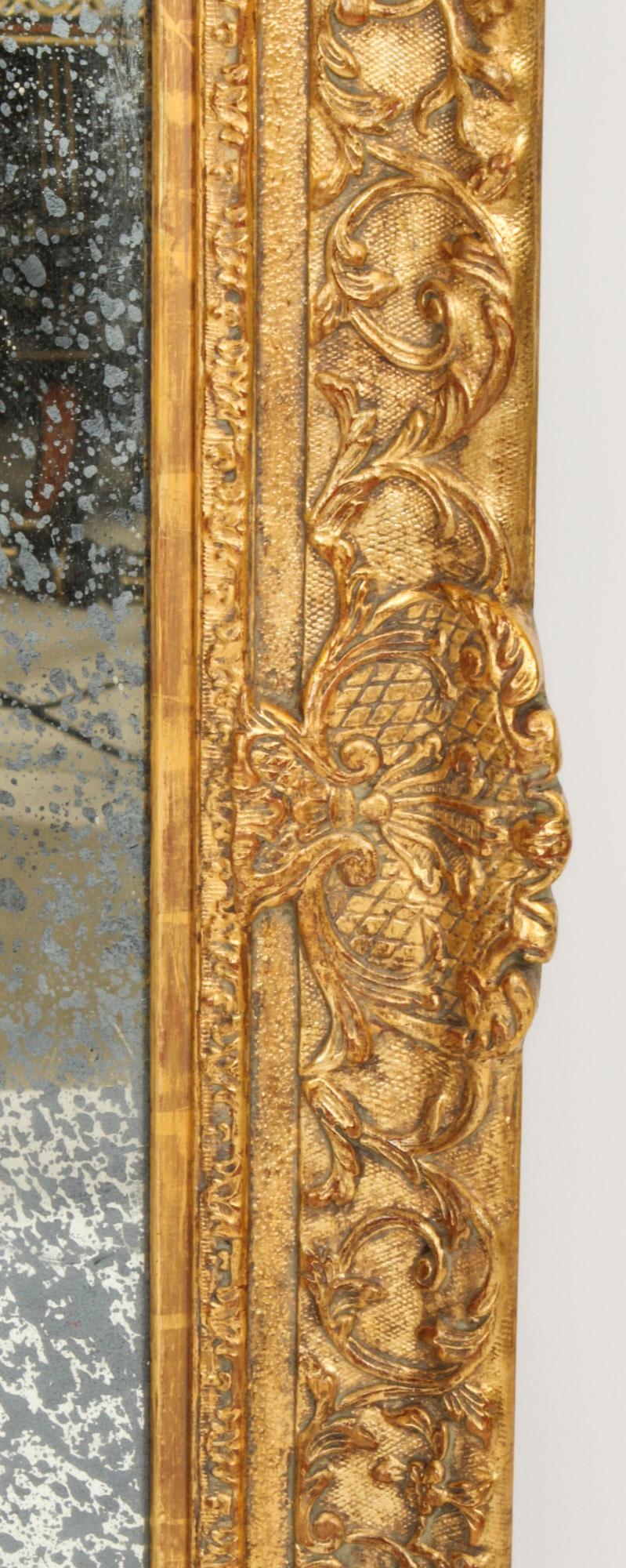 Antique Large French Giltwood Wall Mirror 18th Century - 171x101cm For Sale 6