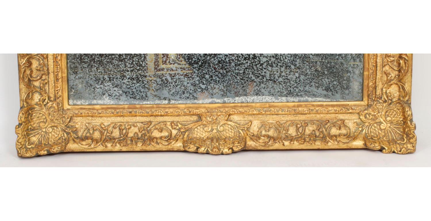 Antique Large French Giltwood Wall Mirror 18th Century - 171x101cm For Sale 7