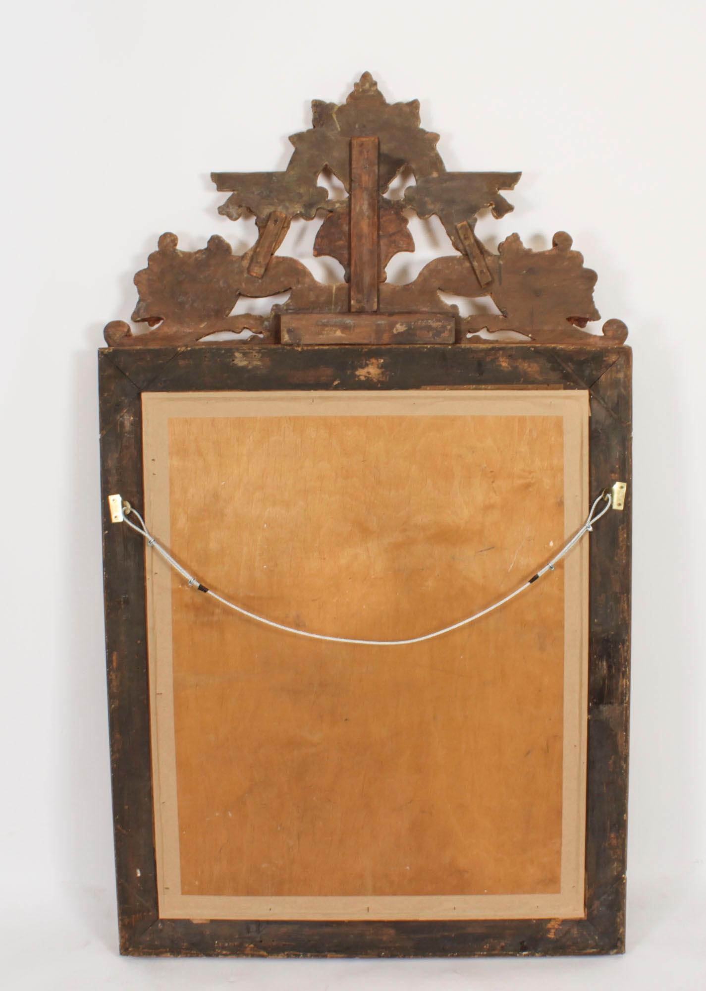 Antique Large French Giltwood Wall Mirror 18th Century - 171x101cm For Sale 9