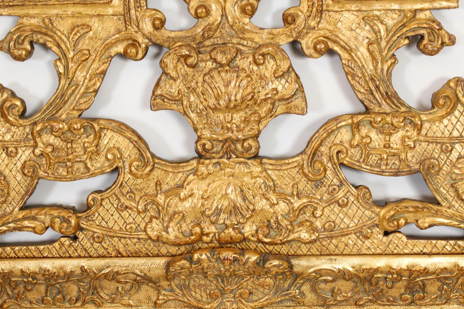 Antique Large French Giltwood Wall Mirror 18th Century - 171x101cm For Sale 1