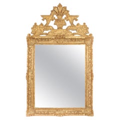 Antique Large French Giltwood Wall Mirror 18th Century - 171x101cm