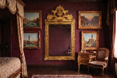 Antique Large French Giltwood Wall Mirror 18ème siècle