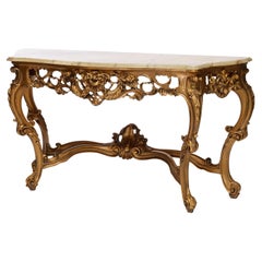 Antique
Large French Louis XIV Onyx
Giltwood Console Table, C1900 Antique
Large French Louis XIV Onyx
Giltwood Console Table, C1900