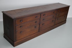 Antique Large French Oak Apothecary / Museum Cabinet, ca 1900