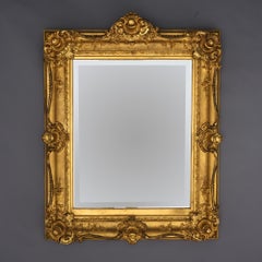 Antique & Large French Renaissance Giltwood Wall Mirror 19th C
