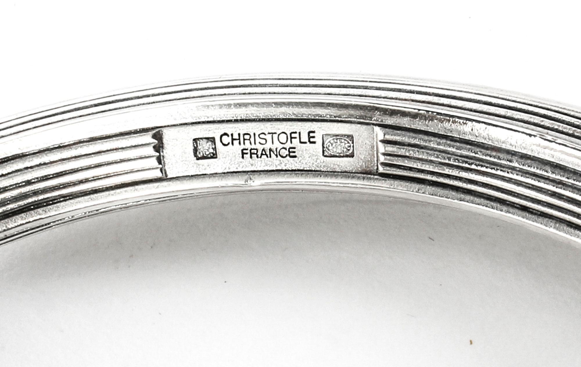Late 19th Century Large French Silver Plated Twin Handled Oval Tray by Christofle 19th Century