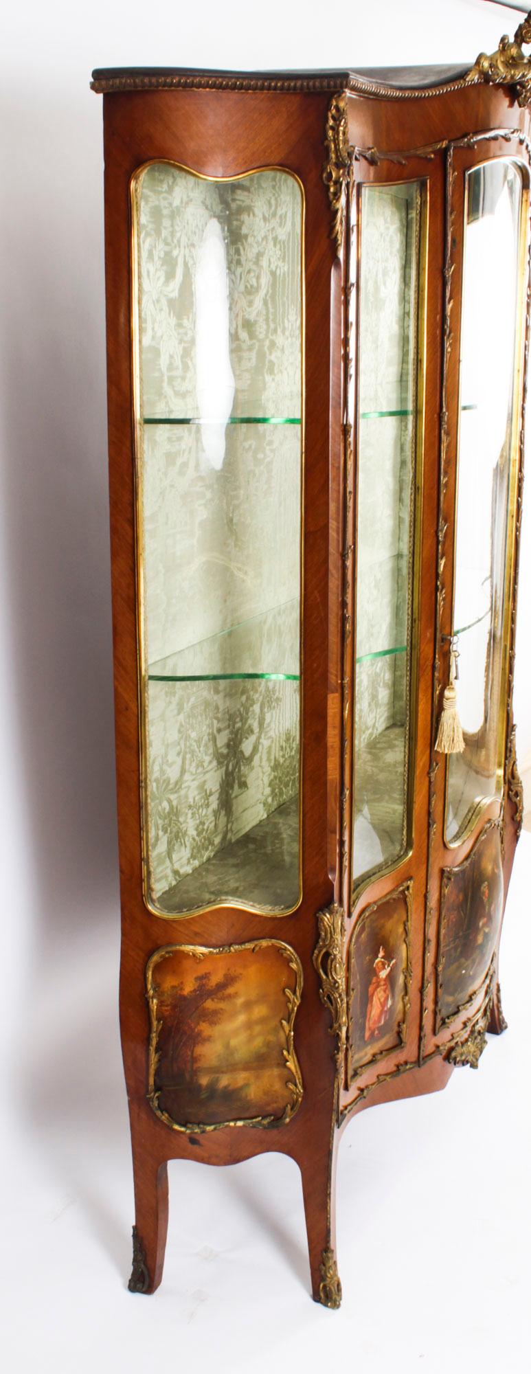 Antique Large French Vernis Martin Display Cabinet C1880 19th Century  For Sale 11