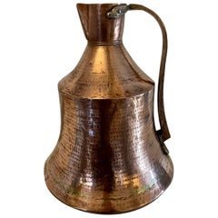 Antique Large George III Quality Copper Water Jug
