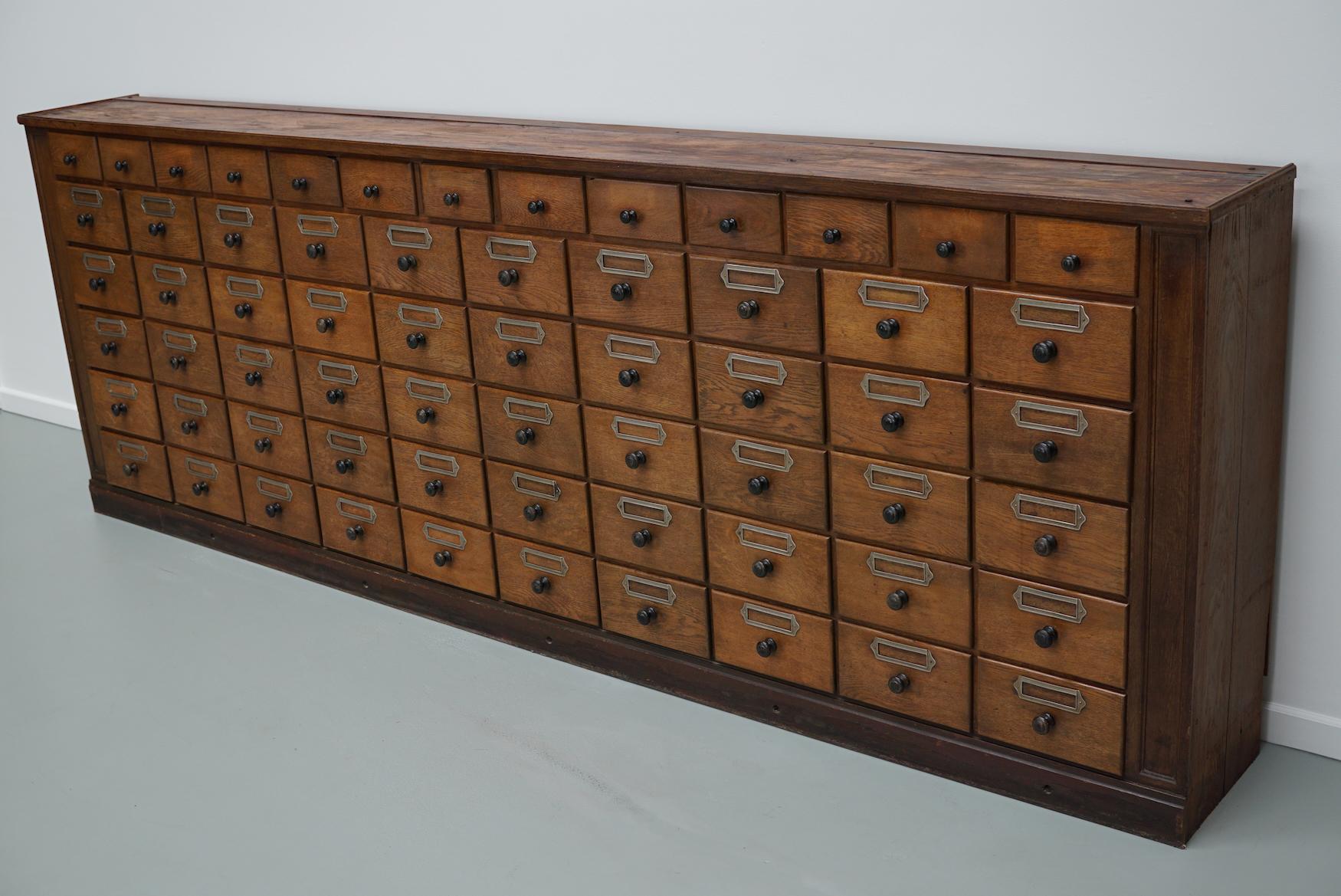 Antico grande gabinetto da farmacia tedesco in Oak, 1920/1930 in vendita 7