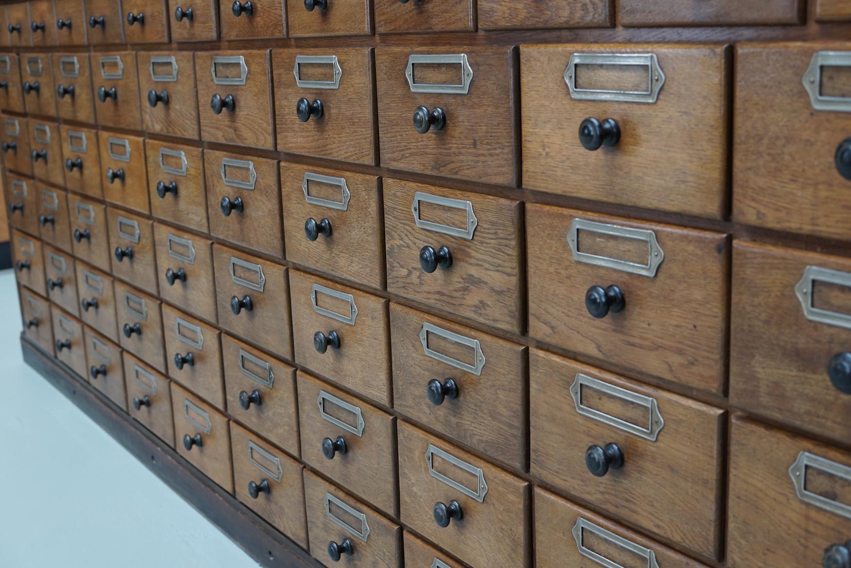 Antico grande gabinetto da farmacia tedesco in Oak, 1920/1930 in vendita 8