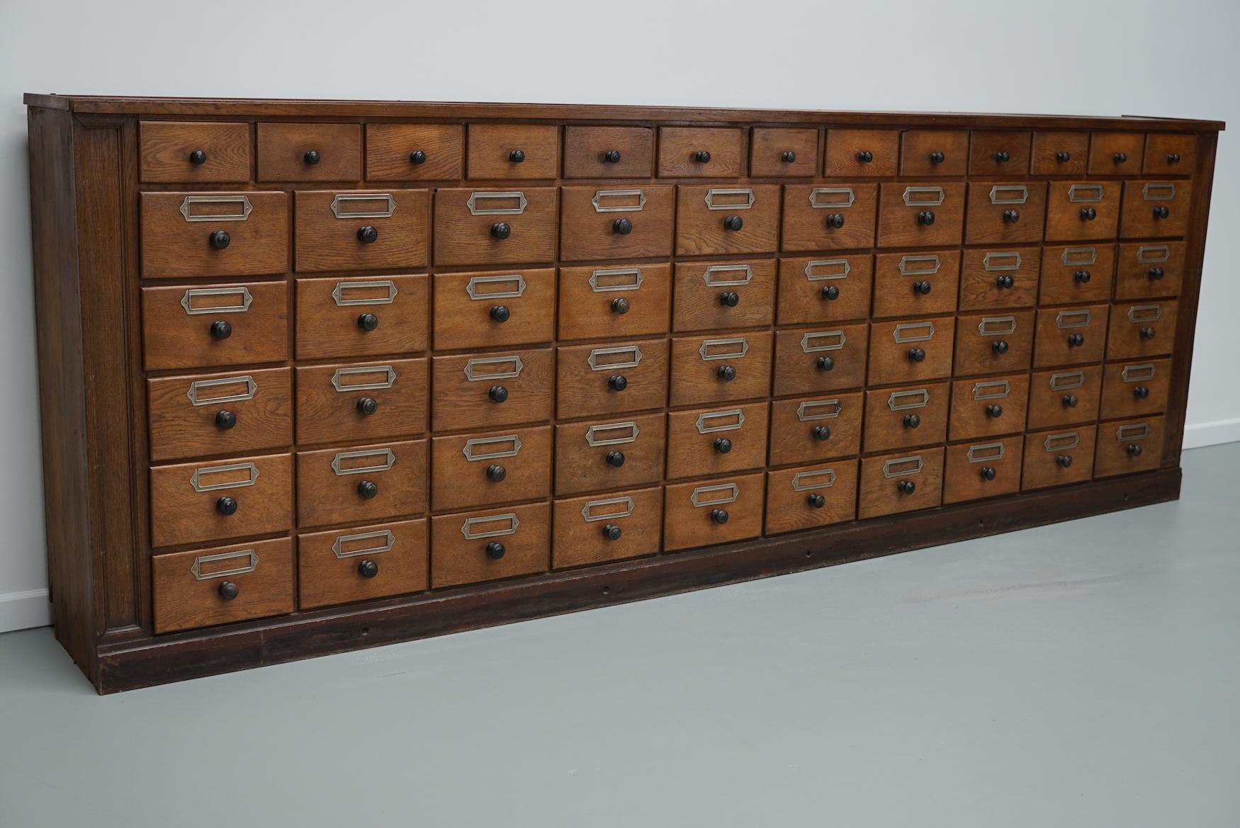 Antico grande gabinetto da farmacia tedesco in Oak, 1920/1930 in vendita 11