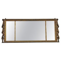 antique 3 panel buffet mirror Antique large gilt 19th Century overmantle wall mirror fine quality