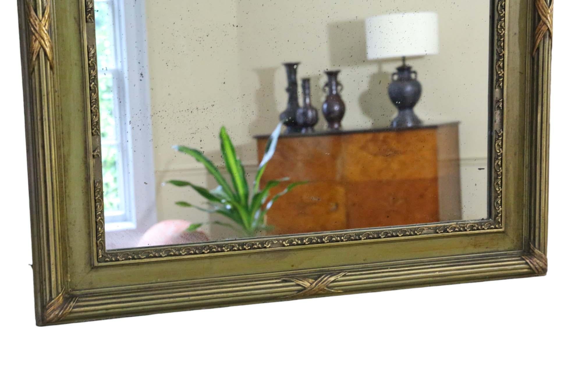 20th Century Antique large gilt overmantle wall mirror C1900 fine quality For Sale
