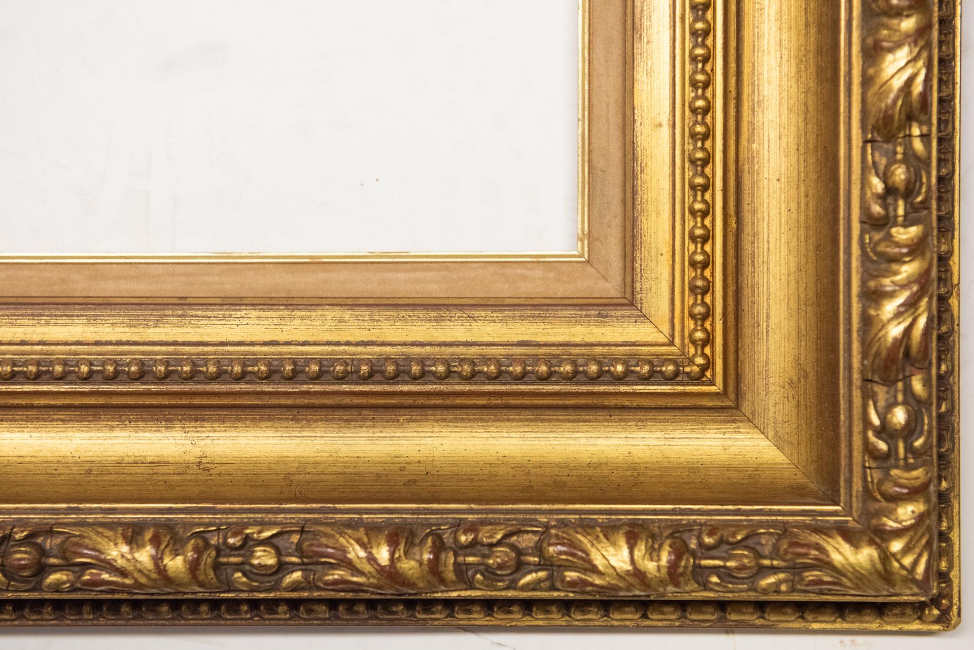 Antiker großer Giltwood-Rahmen, auch für Spiegel (Vergoldet) im Angebot