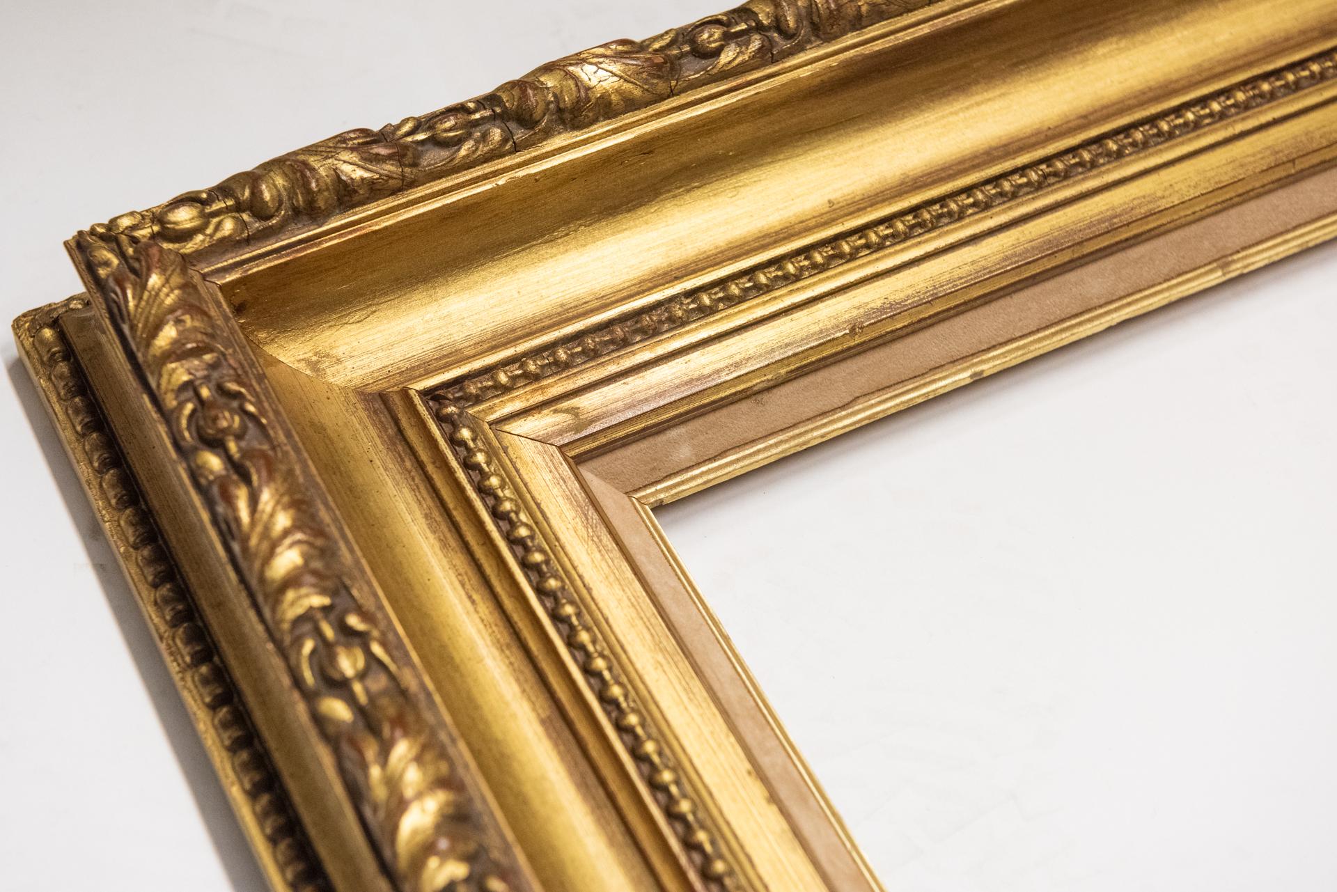 Antique Large Giltwood Frame, also for Mirror For Sale 1