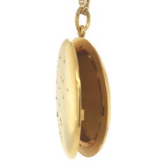 Antique Large Gold Lily of the Valley Locket