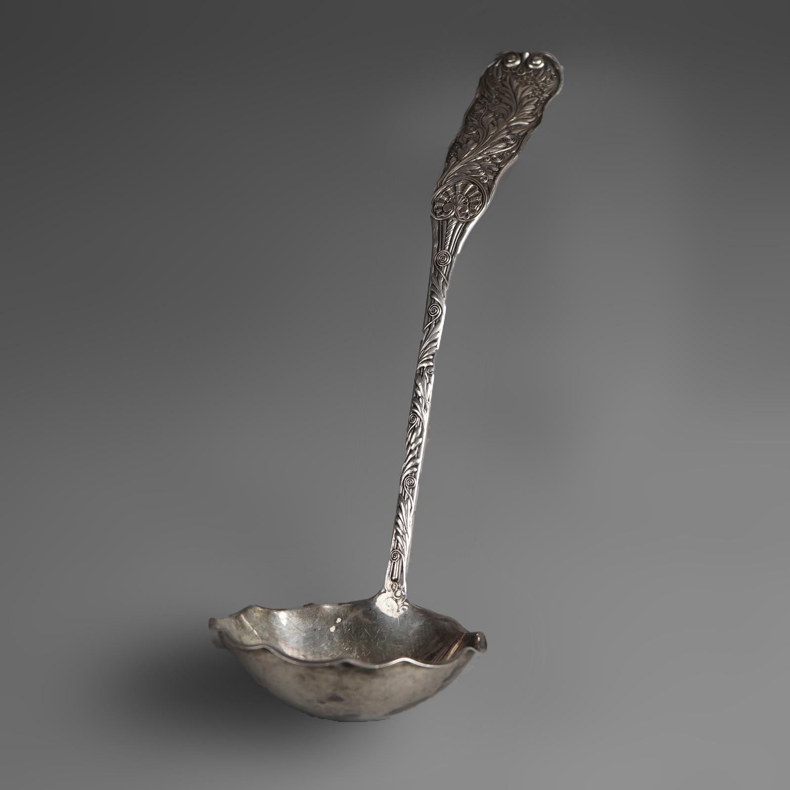 Antique Large Gorham Sterling Silver Ladle C1890 In Good Condition For Sale In Big Flats, NY