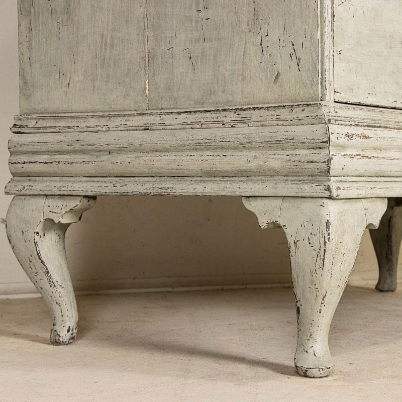 Antique Large Gray Painted Chest of 4 Drawers from England 4
