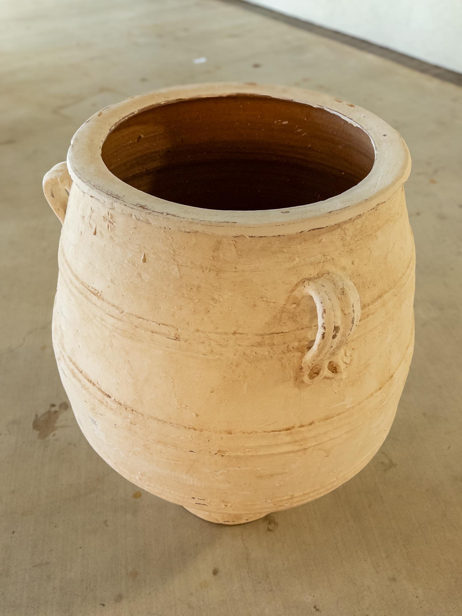 Terre cuite Grand pot grec antique en terre cuite