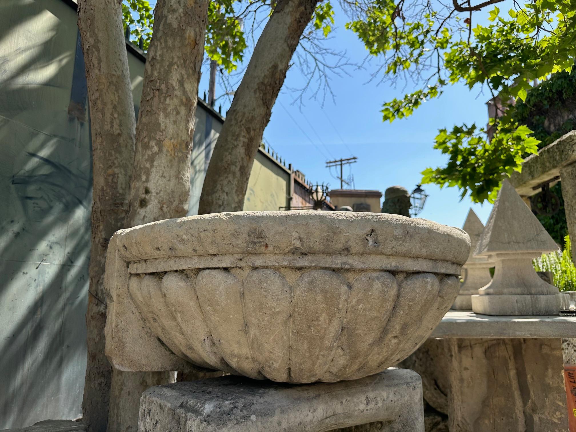Antique Large Hand Carved Stone Sink Basin Wall Mount Fountain Bowl Farm Rustic  For Sale 10