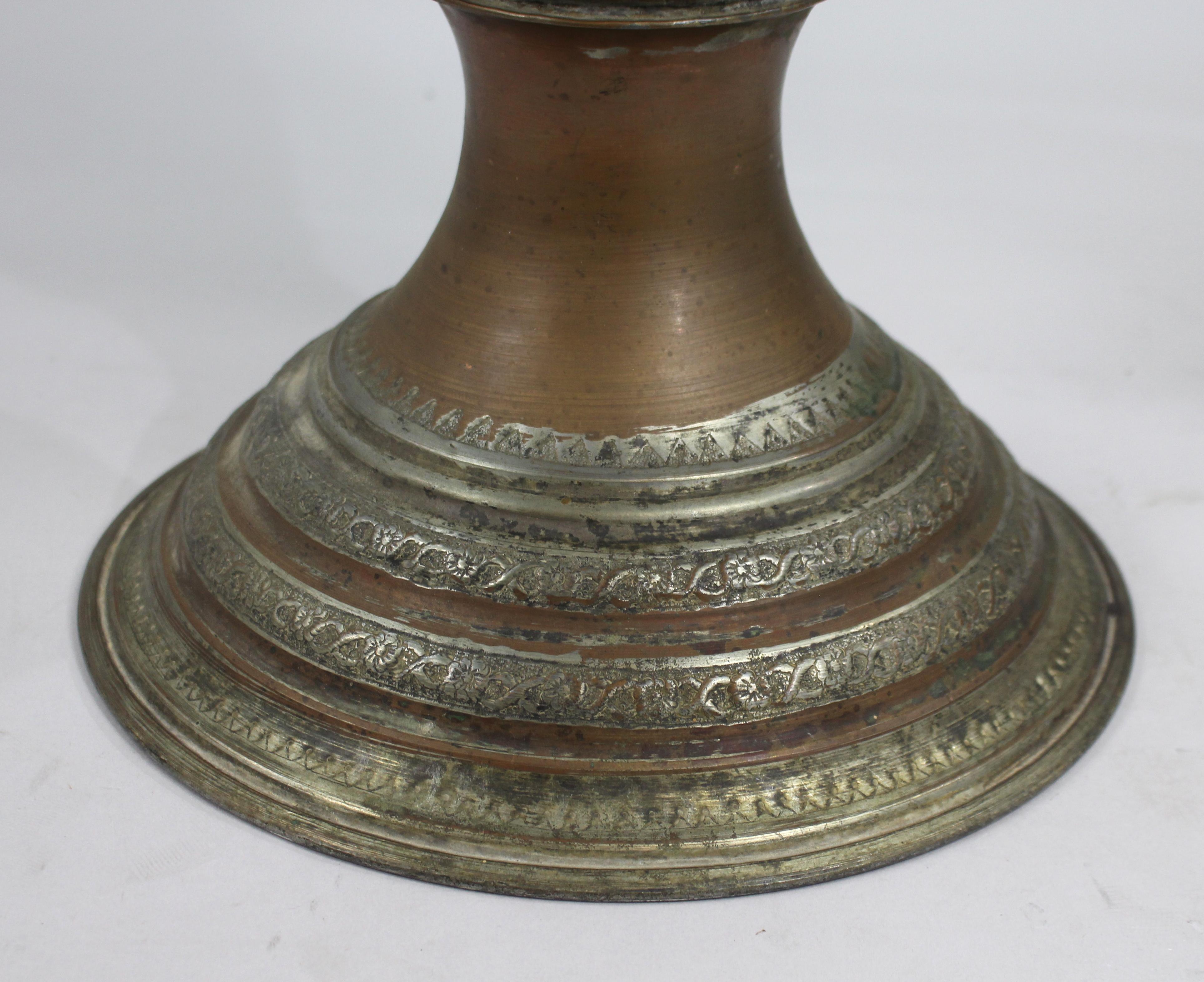 Antique Large Indian Silver Copper Urn 4