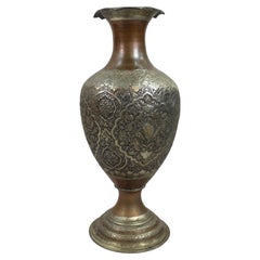 Antique Large Indian Silver Copper Urn
