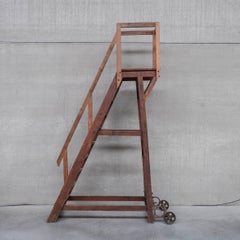 Antique Large Industrial Wooden French Staircase