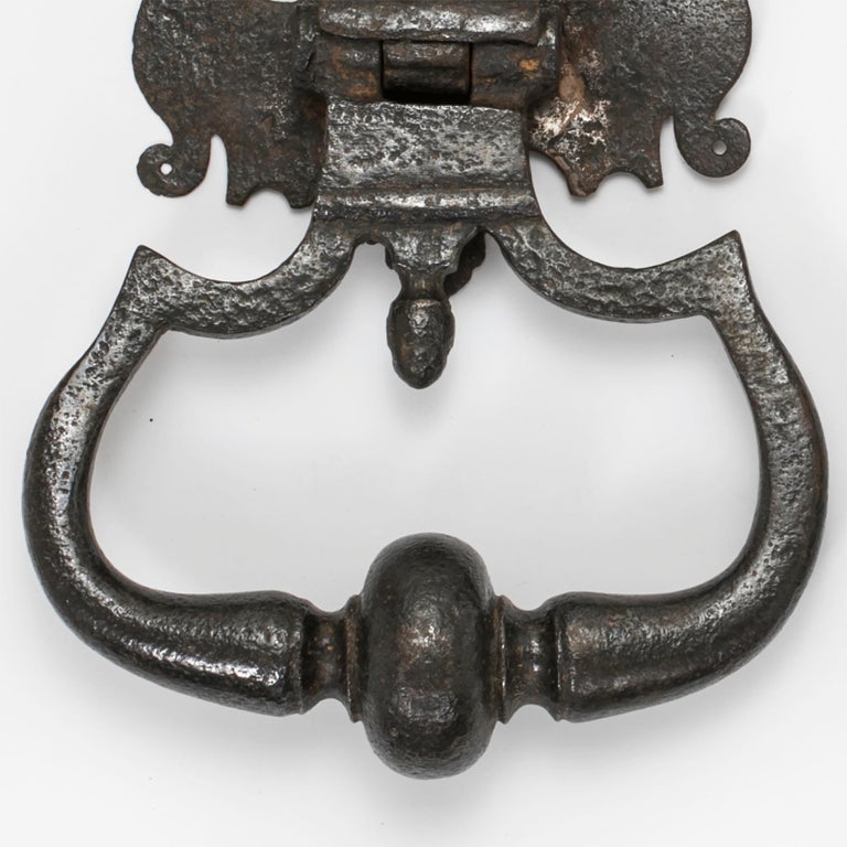 Antique Large Italian Iron Door Knocker For Sale at 1stdibs