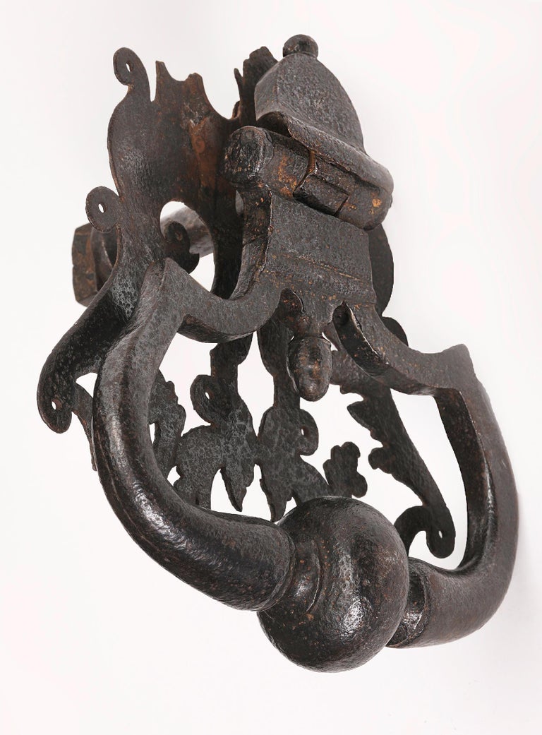 Antique Large Italian Iron Door Knocker For Sale at 1stdibs