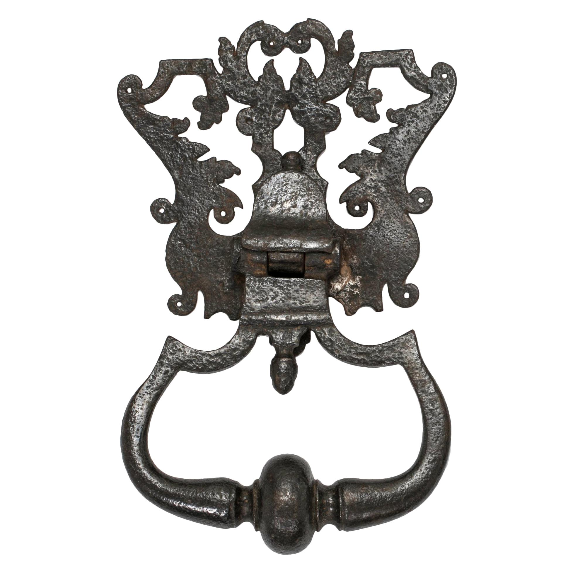 Door Knocker, Antique Iron For Sale