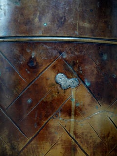 Antique Large Japanese Bronze Mixed Metal Hibachi, 19th Century