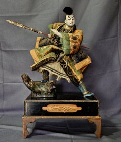 Antica bambola giapponese Takedo Ningyo di grandi dimensioni, XIX secolo