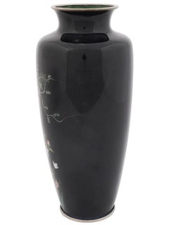 Antique Large Japanese Wire Cloisonné Enamel Vase