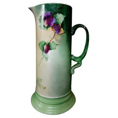 Grande chope florale française JP ancienne, #Ric00030