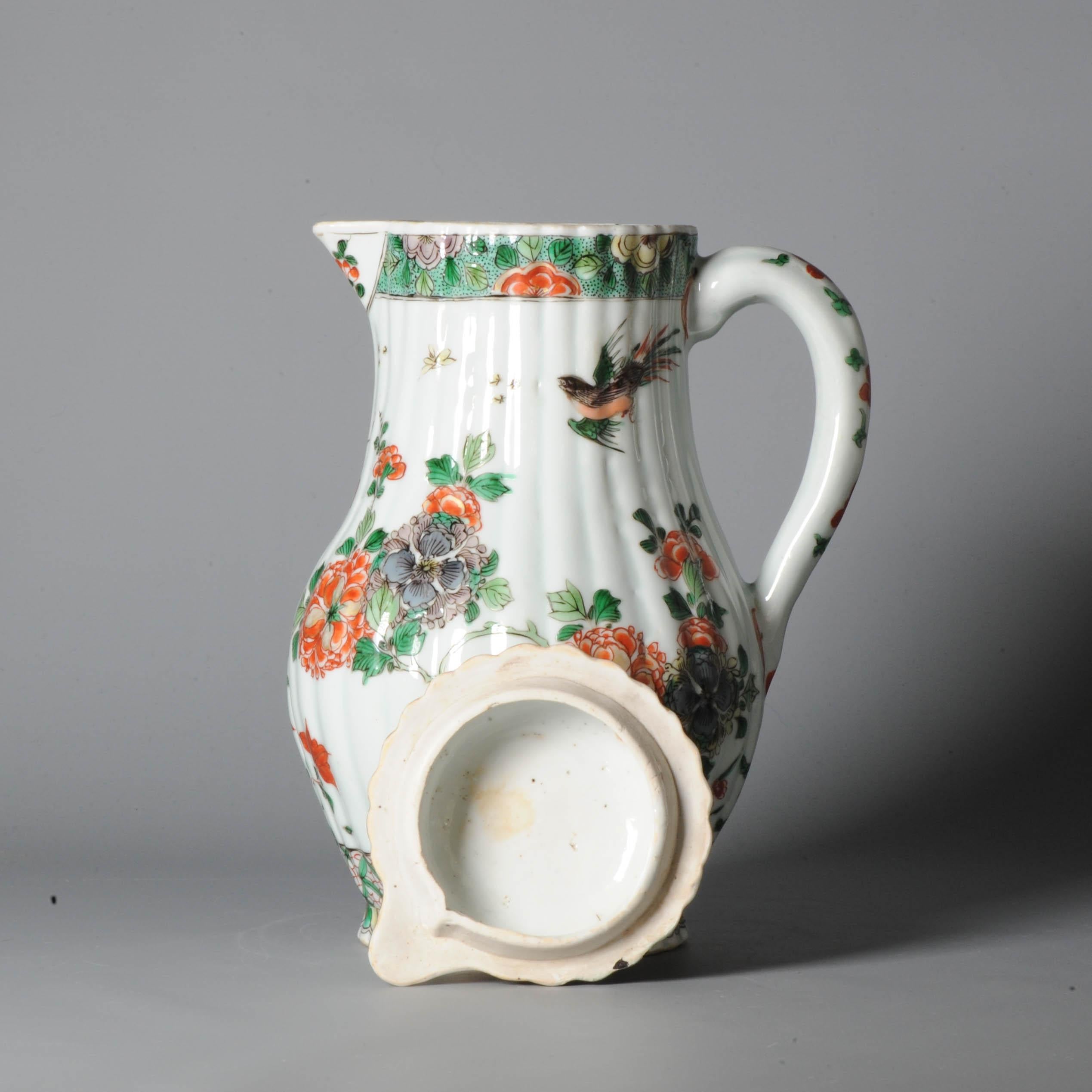 Antique Large Kangxi '1662-1722' 18C Chinese Porcelain Imari Verte Jug For Sale 8