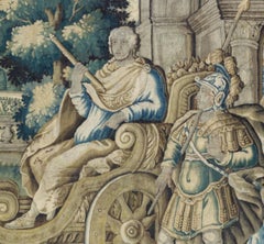 Antique Large Mid-17th Century French Aubusson Historical Tapestry